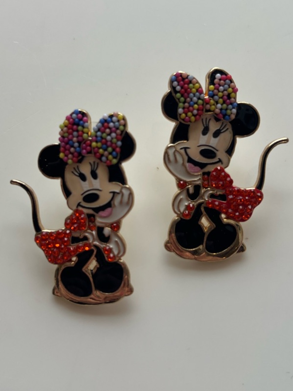 BaubleBar Minnie Mouse Earrings with Black, Red, Multicolor Bow